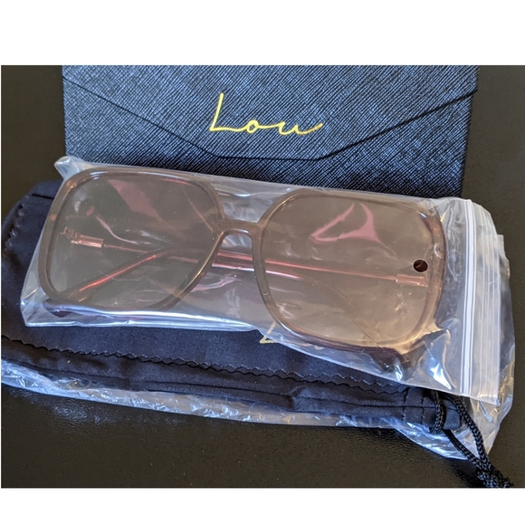 Lou Oversized Brown Round Square Sunglasses - Picture 3 of 8